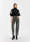 Essentiel Antwerp Eleanor Embroidered Top - Black