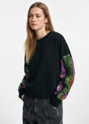 Essentiel Antwerp Equins Sweater With Sequins - Black Multicolour