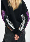 Essentiel Antwerp Equins Sweater With Sequins - Black Multicolour
