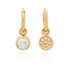 Anna Beck Pearl Charm Earrings - Gold