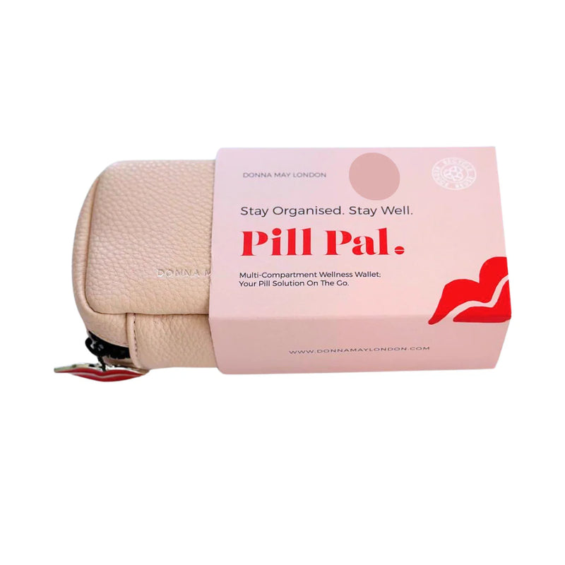 Donna May London Portable Pill Organiser - Blush Pink Faux Leather