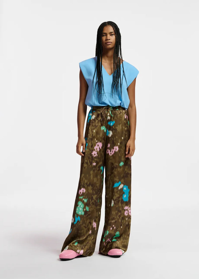 Essentiel Antwerp Fault Wide Leg Pants - Khaki