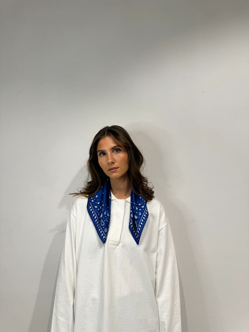 Lescarf Paisley Scarf - Klein Blue