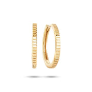 Carré Gold Plated Hoop Earring 2cm - Pinstripe