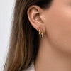 Carré Gold Plated Hoop Earring 2cm - Twist (Single)