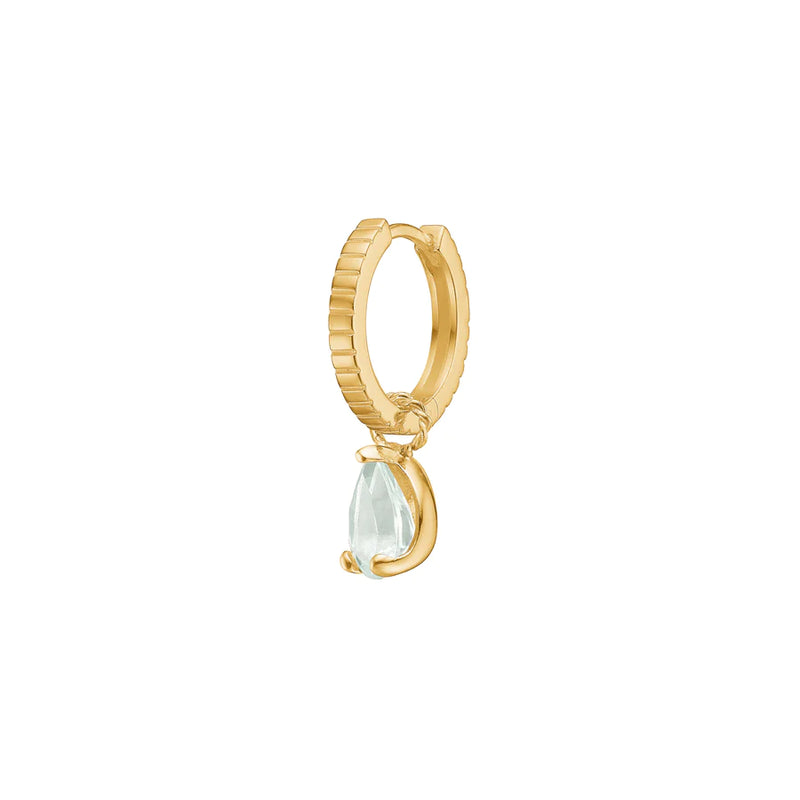 Carré Gold Plated Charm With Prasiolite