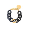 Vanessa Baroni Flat Chain 2 Colour Bracelet - Gold /Matt Black Universe
