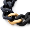 Vanessa Baroni Flat Chain 2 Colour Bracelet - Gold /Matt Black Universe