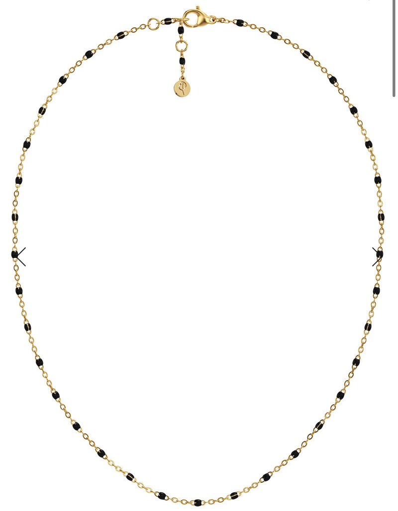 Edblad Perlina Chain Necklace - Black/Gold
