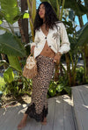 Never Fully Dressed Leopard Lace Maeva Midi Skirt - Leopard
