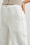 Rails Getty Crop Utility Jean - Vintage Ecru