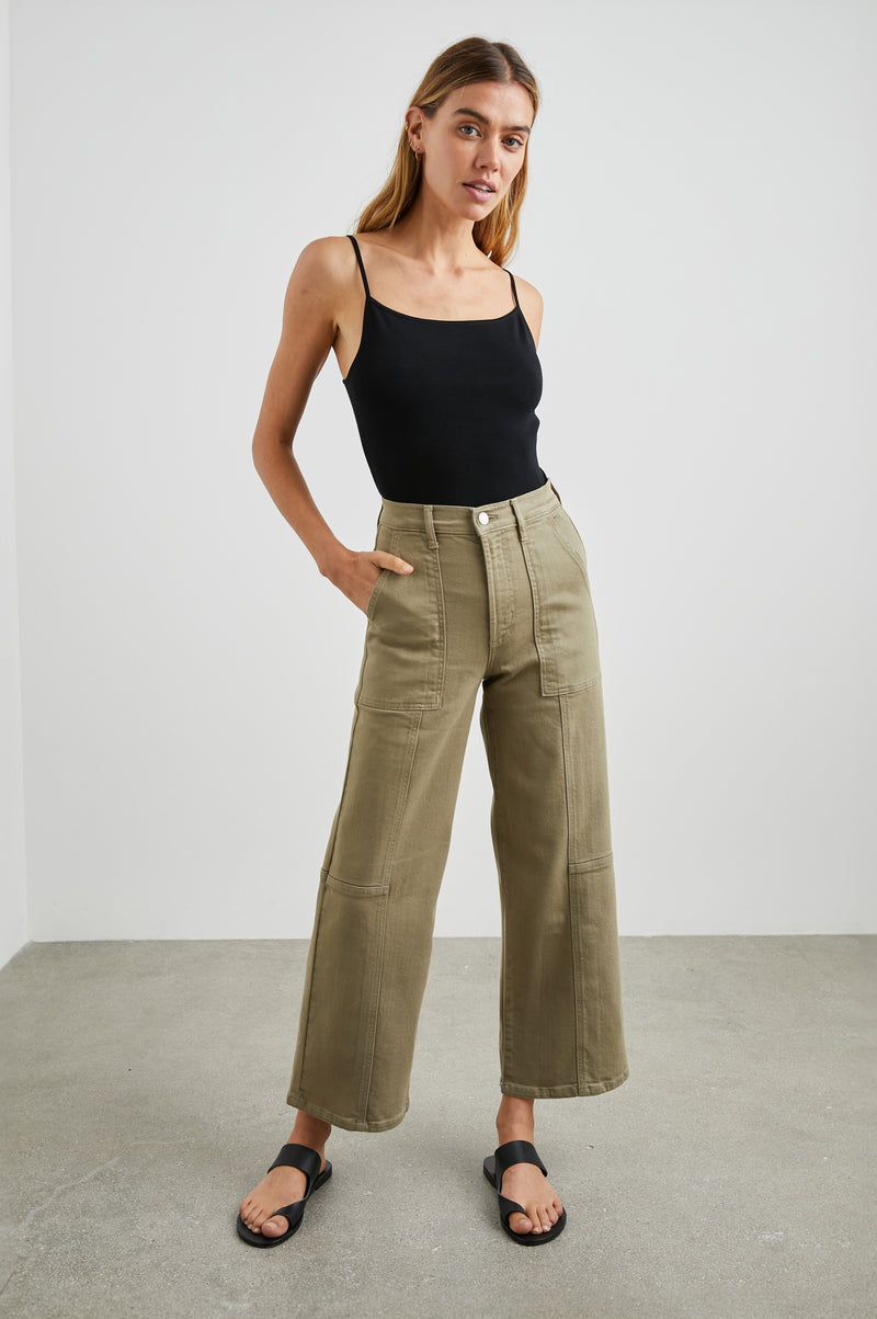 Rails Getty Utility Cropped Jean - Olive