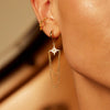 Scream Pretty Chain Drop Hoop Earrings - Sterling Silver