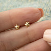 Scream Pretty Faceted Star Stud Earrings - Gold Plated