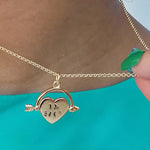 Scream Pretty Heart Spinner Necklace - Gold Plated - Standard Chain Length