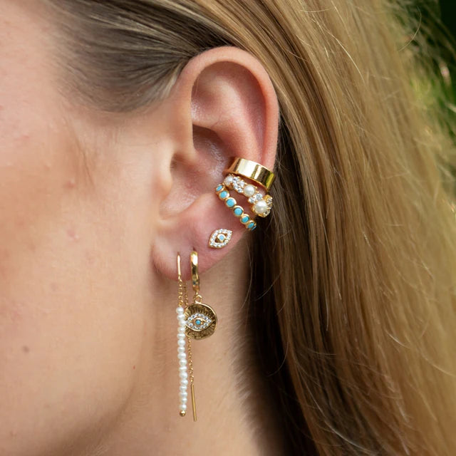 Scream Pretty Wide Single Ear Cuff - Gold
