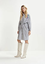 Essentiel Antwerp Hagittarius Shirt Dress - Black/Red/White