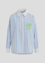 Essentiel Antwerp Halibut Striped Shirt - Blue/White/Green