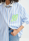 Essentiel Antwerp Halibut Striped Shirt - Blue/White/Green