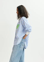 Essentiel Antwerp Halibut Striped Shirt - Blue/White/Green