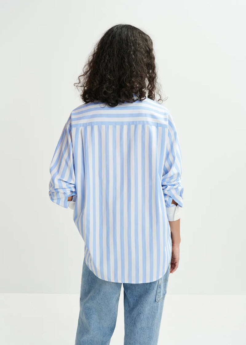 Essentiel Antwerp Halibut Striped Shirt - Blue/White/Green