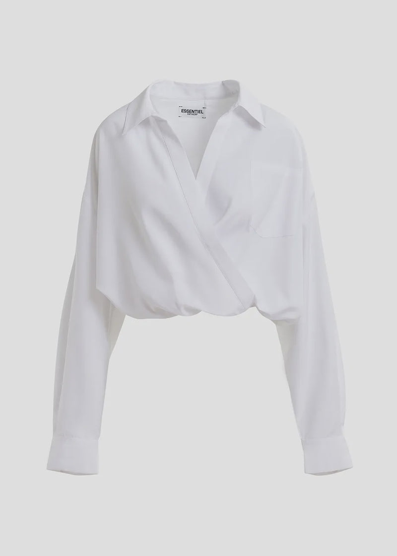 Essentiel Antwerp Hare Wrap Effect Blouse - White
