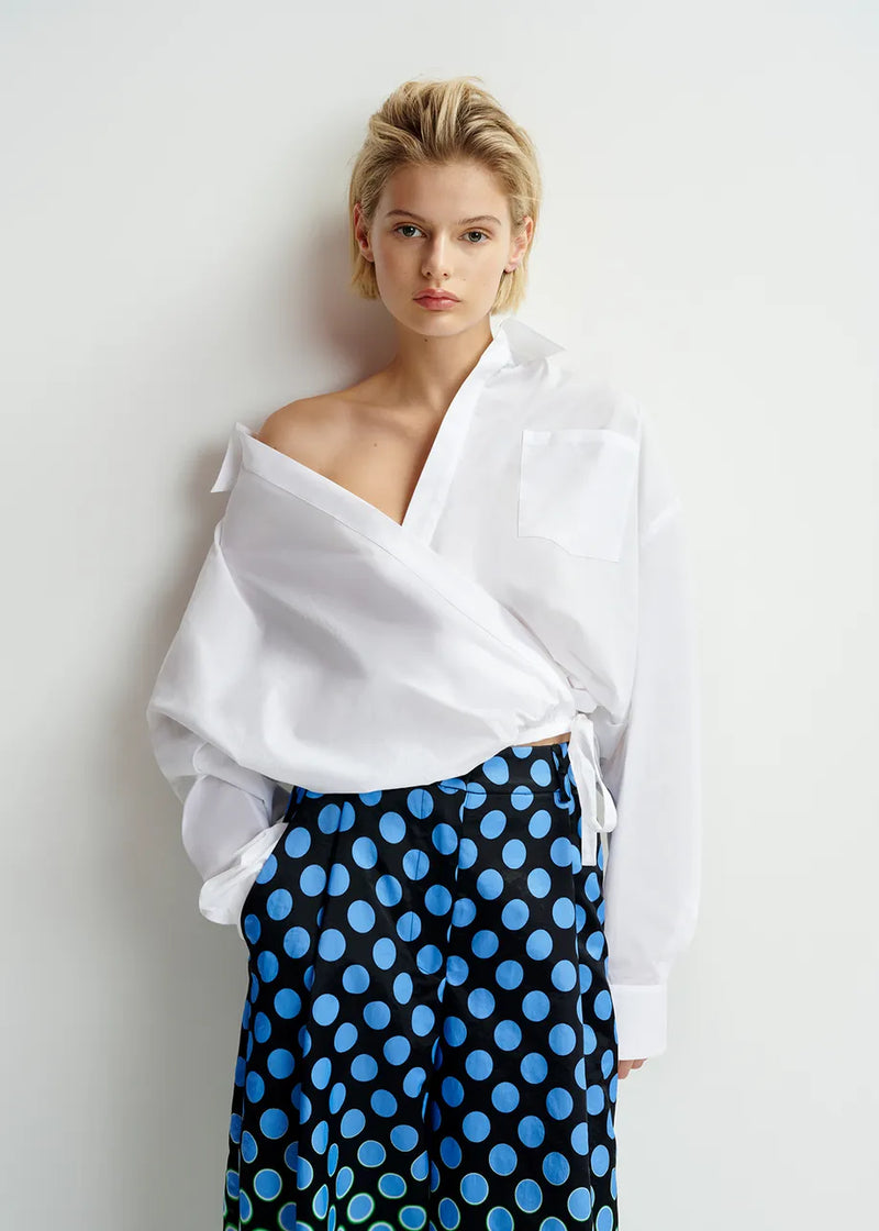 Essentiel Antwerp Hare Wrap Effect Blouse - White