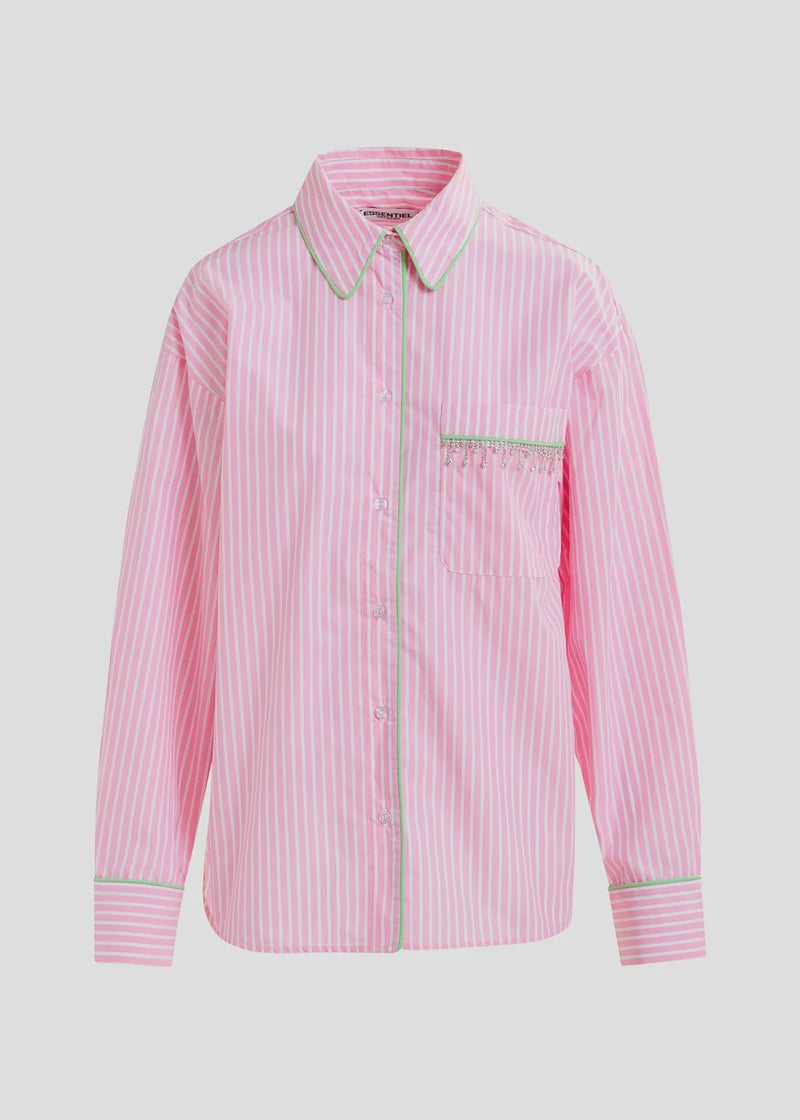 Essentiel Antwerp Hawaii Shirt - Pink/Green/White