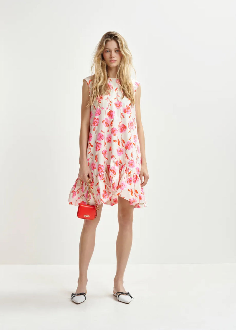 Essentiel Antwerp Hibernate Minidress - White/Red/Pink