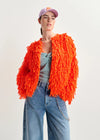 Essentiel Antwerp Hinwood Oversized Loop Knit Jacket - Bright Orange