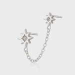 Scream Pretty Hannah Martin Interstellar Chained Star Stud Earring - Sterling Silver