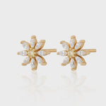 Scream Pretty Hannah Martin Sparkling Flower Stud Earrings - Gold