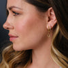 Scream Pretty Hannah Martin Safety Pin Charm Hoop Earrings - Gold