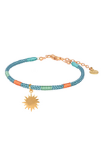 Mishky Golden Sun Bracelet - Turquoise/Gold