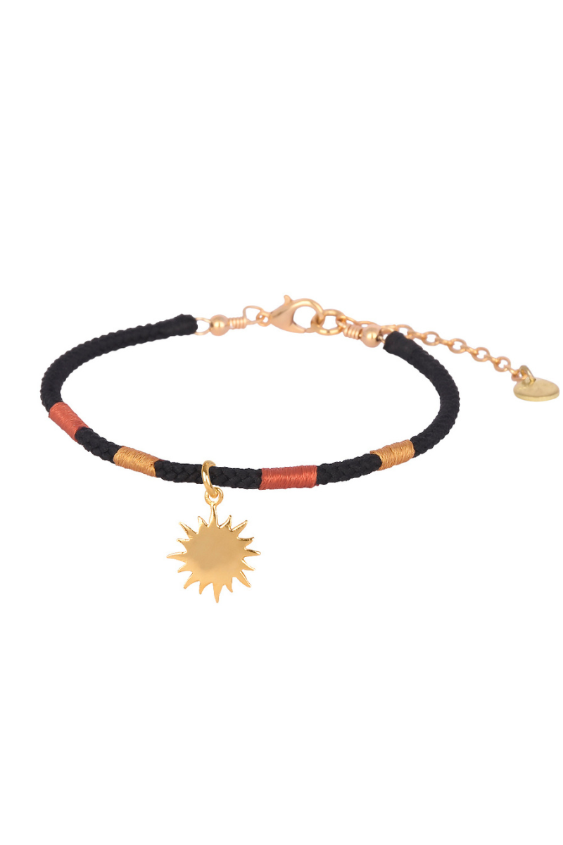 Mishky Golden Sun Bracelet - Black/Orange/Gold