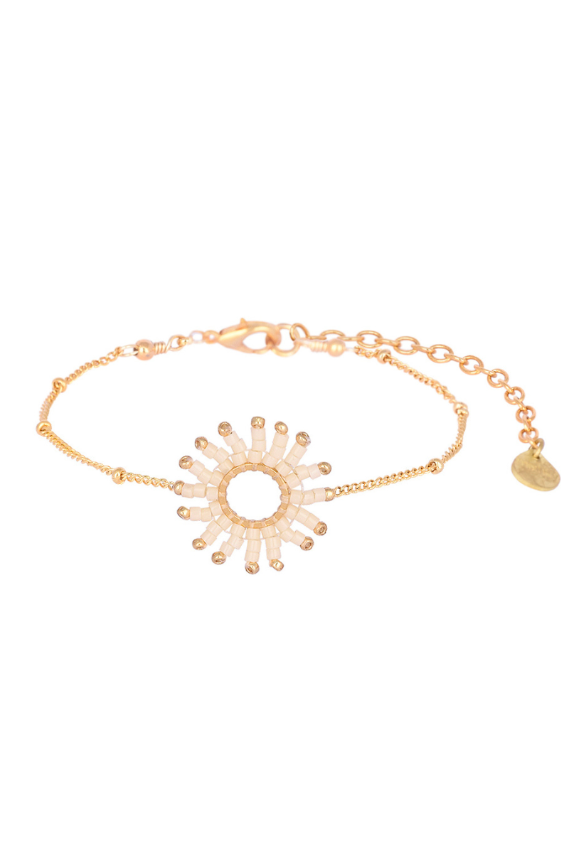 Mishky Fringe Sun Bracelet - Ivory/Gold