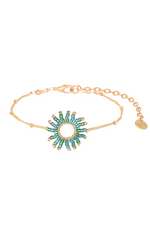 Mishky Fringe Sun Bracelet - Turquoise/Gold