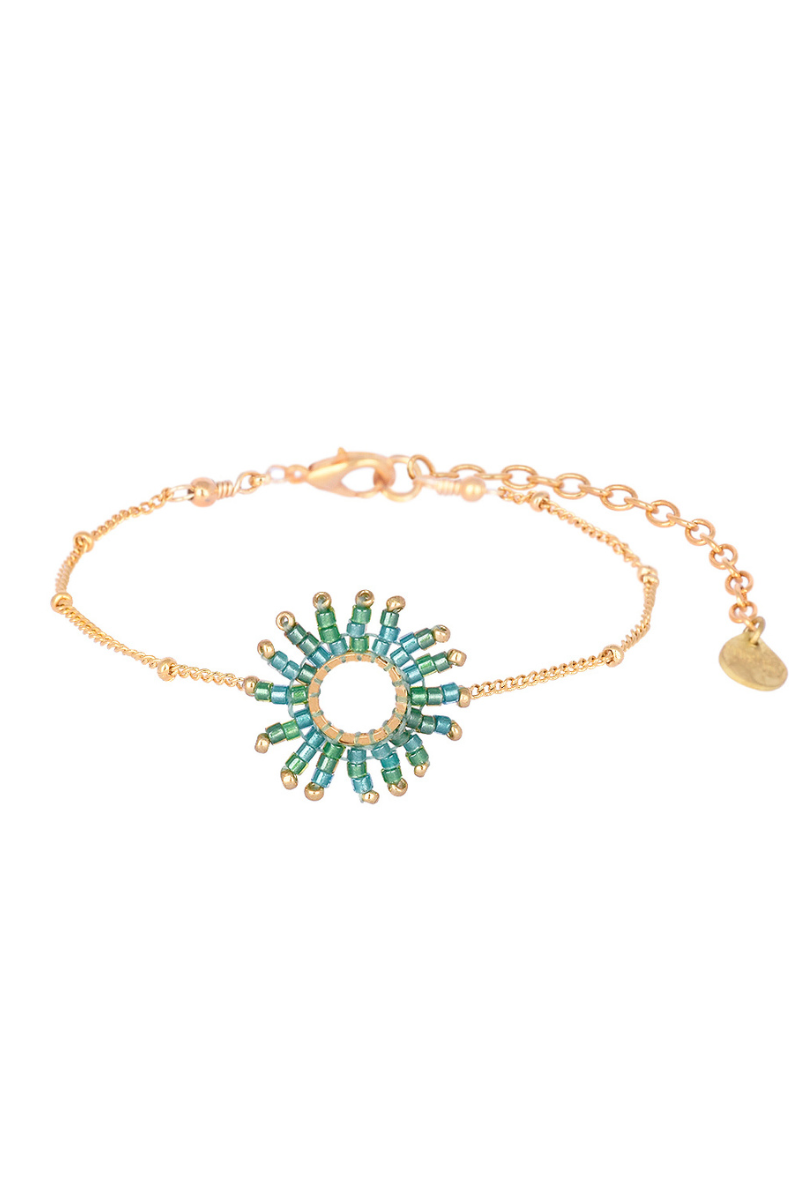 Mishky Fringe Sun Bracelet - Turquoise/Gold