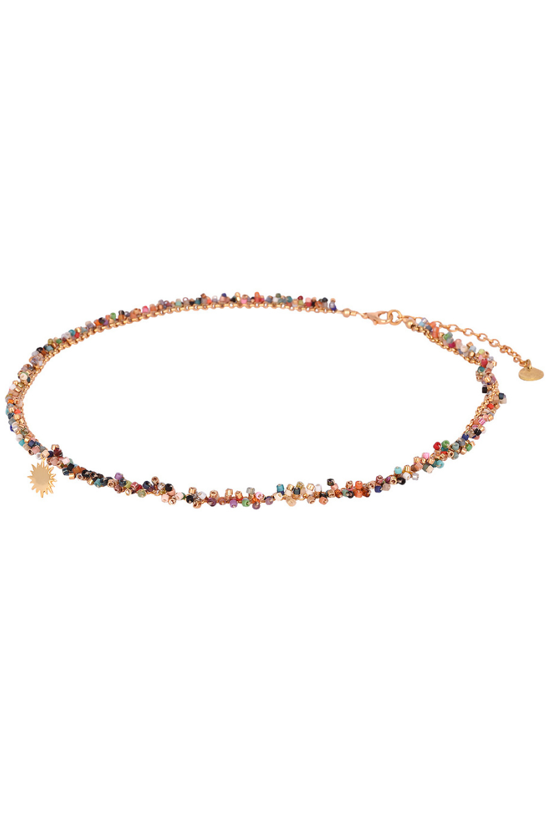 Mishky Coral Sun Necklace - Multi/Gold