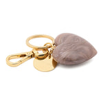 Vanessa Baroni Heart Key Chain Charm - Biancone Marble