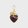 Vanessa Baroni Heart Key Chain Charm - Bordeaux Marble