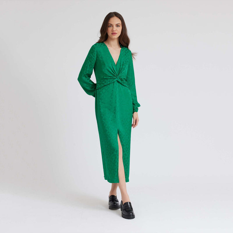 Idano Douce Uni Dress - Jardin