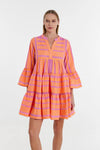 Devotion Twins Ella Dress - Orange/Fushia