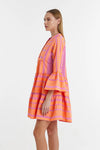 Devotion Twins Ella Dress - Orange/Fushia