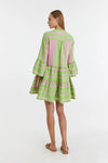 Devotion Twins Ella Dress - Green/Pink