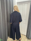 Emin + Paul Ultra Wide Leg Trousers- Navy