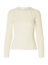 Selected Femme Helen Long Sleeve Button Knit - Birch