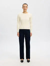 Selected Femme Helen Long Sleeve Button Knit - Birch