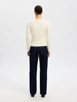 Selected Femme Helen Long Sleeve Button Knit - Birch