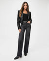 Paige Sasha Wide Leg Jean - Viper Black Distressed